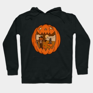 Happy pumpkin and scarecrow Hoodie